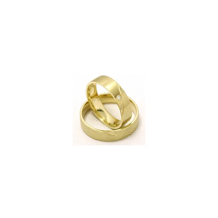 Trauringe aus 14 Karat Gold 0,025 ct - set