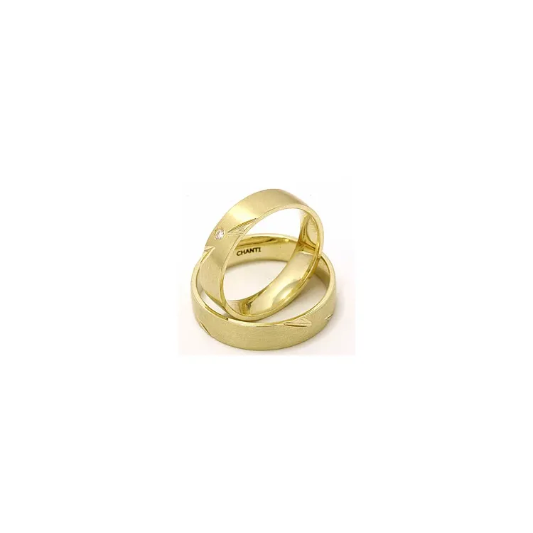 Trauringe aus 14 Karat Gold 0,025 ct - set