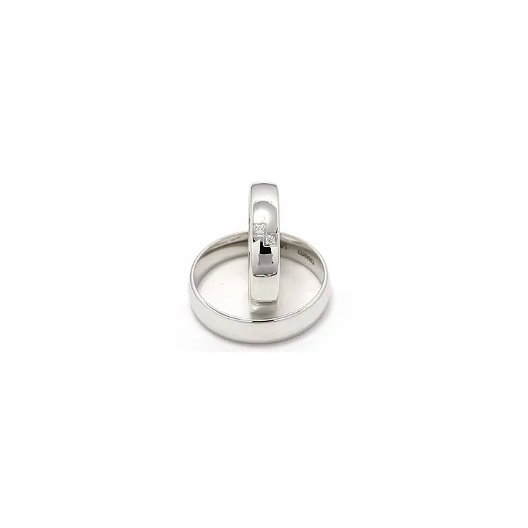 trauringe aus 14 Karat Weißgold 2 x 0,02 ct - set