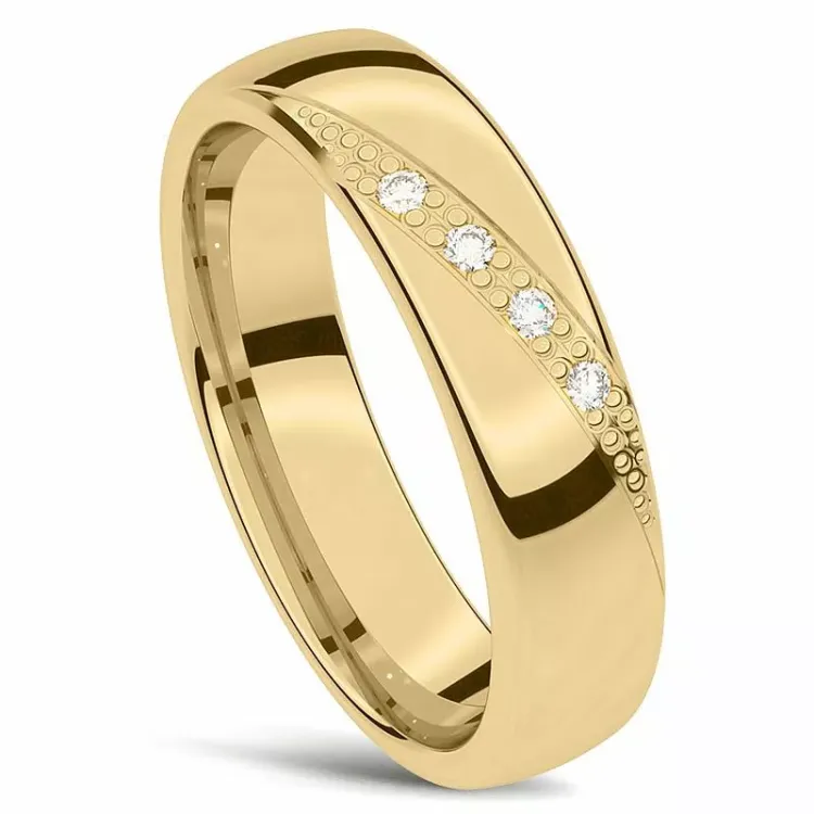 Damenring aus 14 Karat Gold 0,01 ct
