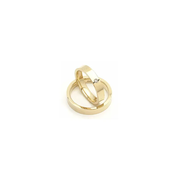 Trauringe in 9 Karat Gold 0,02 ct