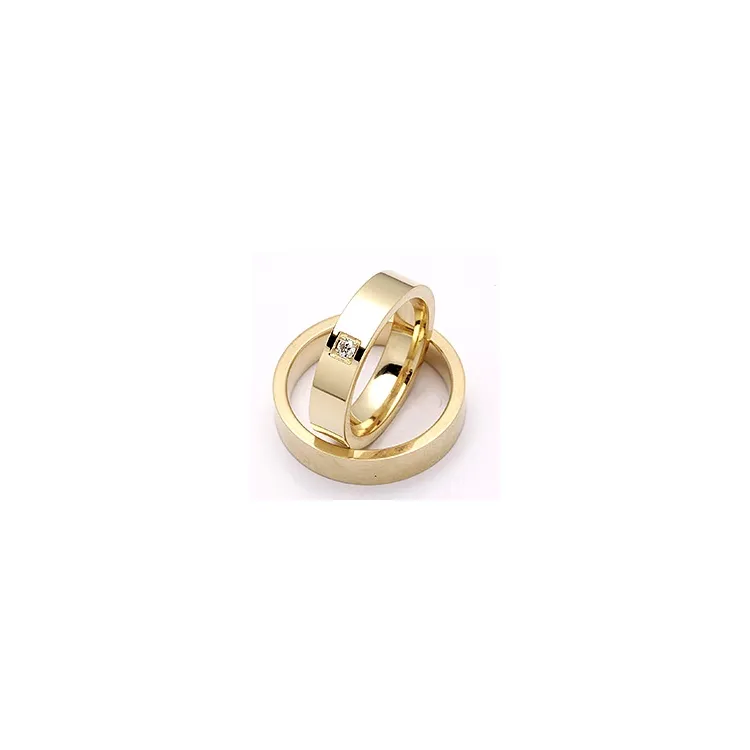 Trauringe aus 14 Karat Gold 0,05 ct - set