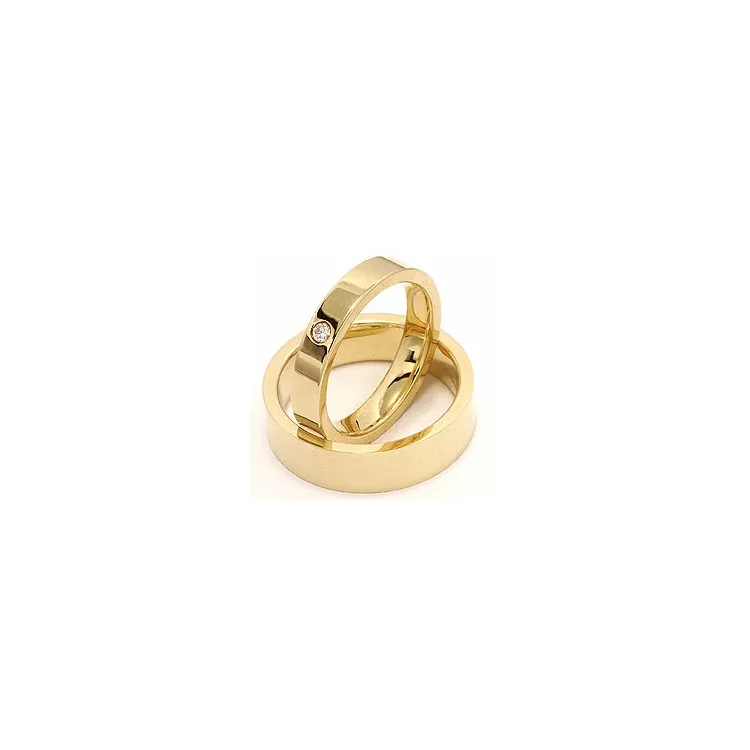 Trauringe in 9 Karat Gold 0,05 ct