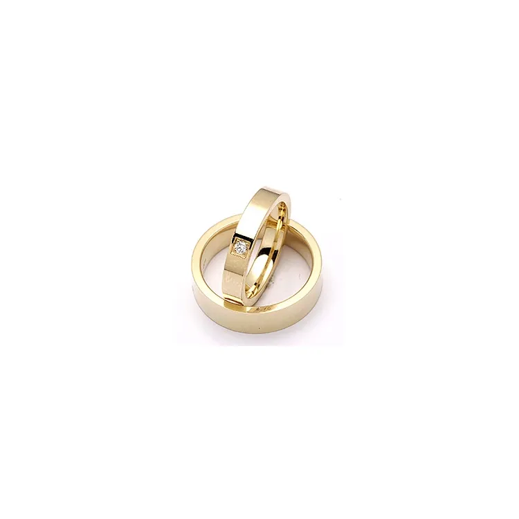 Trauringe aus 14 Karat Gold 0,05 ct - set