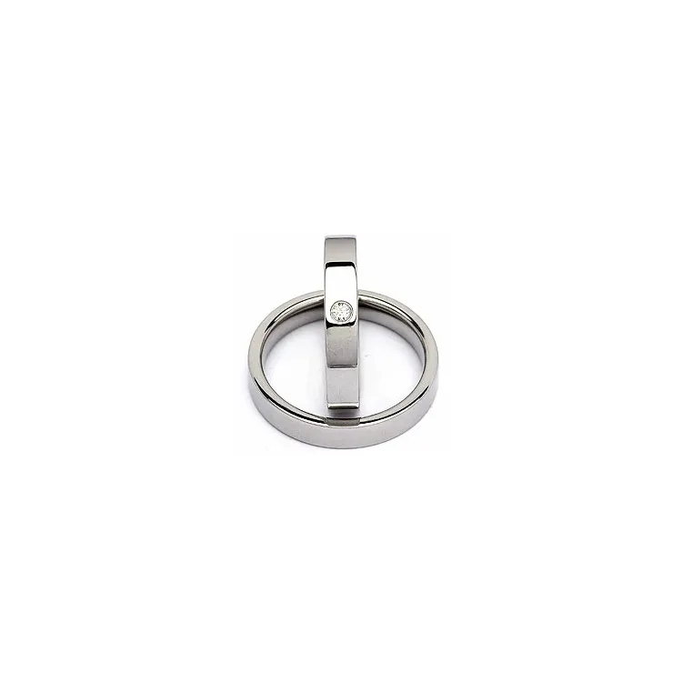 Trauringe in Stahl 0,05 ct
