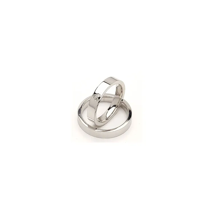 Trauringe in Silber 0,03 ct