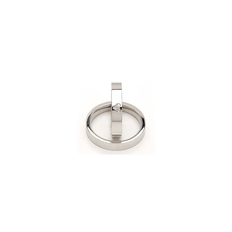Trauringe in Silber 0,03 ct