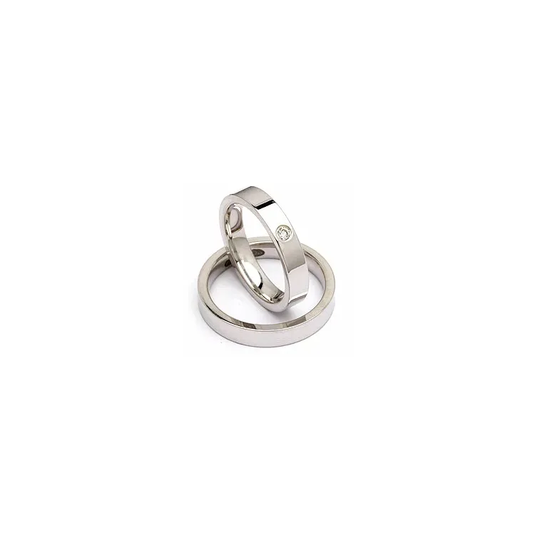 Trauringe in Silber 0,05 ct