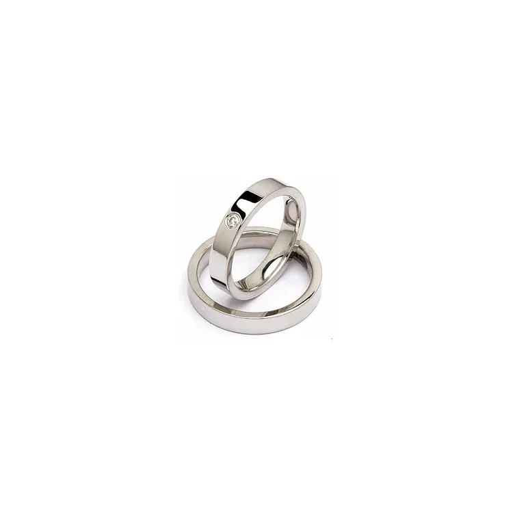 Trauringe in Silber 0,05 ct