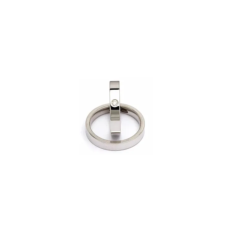 Trauringe in Silber 0,05 ct