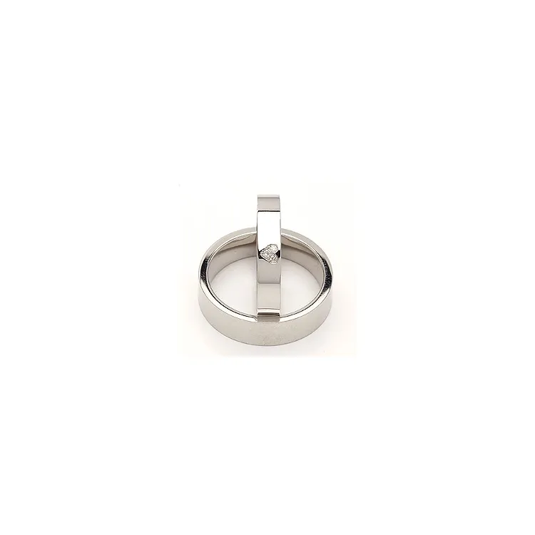 Trauringe in Silber 0,03 ct