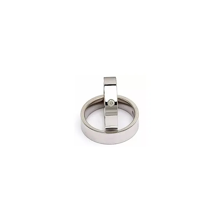 Trauringe in Silber 0,05 ct