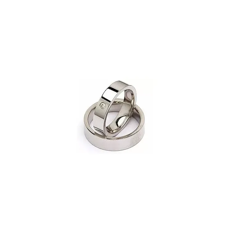 Trauringe in Silber 0,05 ct