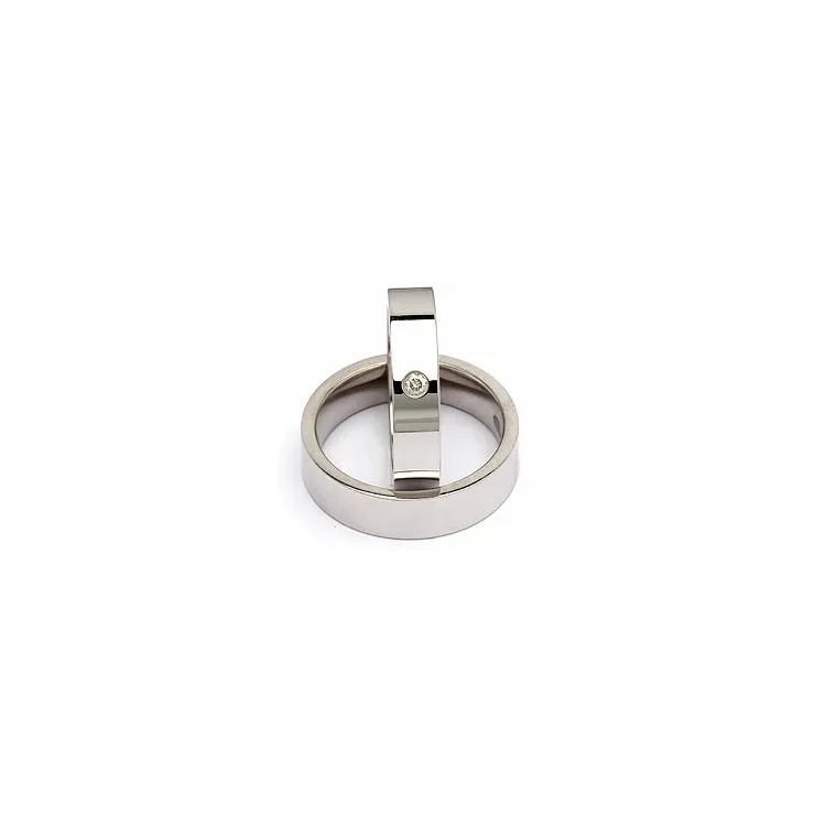 Trauringe in Silber 0,05 ct