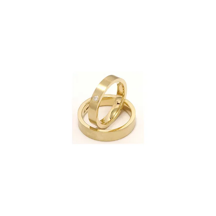 Trauringe aus 14 Karat Gold 0,05 ct - set