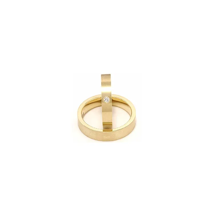 Trauringe aus 14 Karat Gold 0,05 ct - set