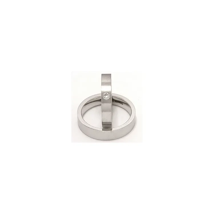 Trauringe aus 14 Karat Weißgold 0,05 ct - set