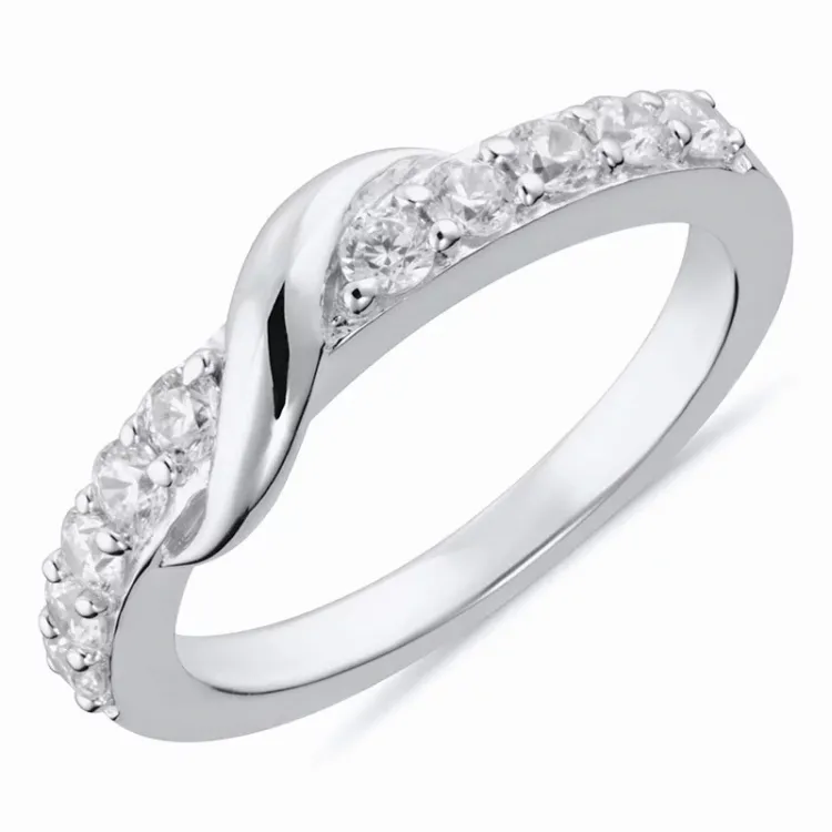 Silber Ring aus rhodiniertem Silber