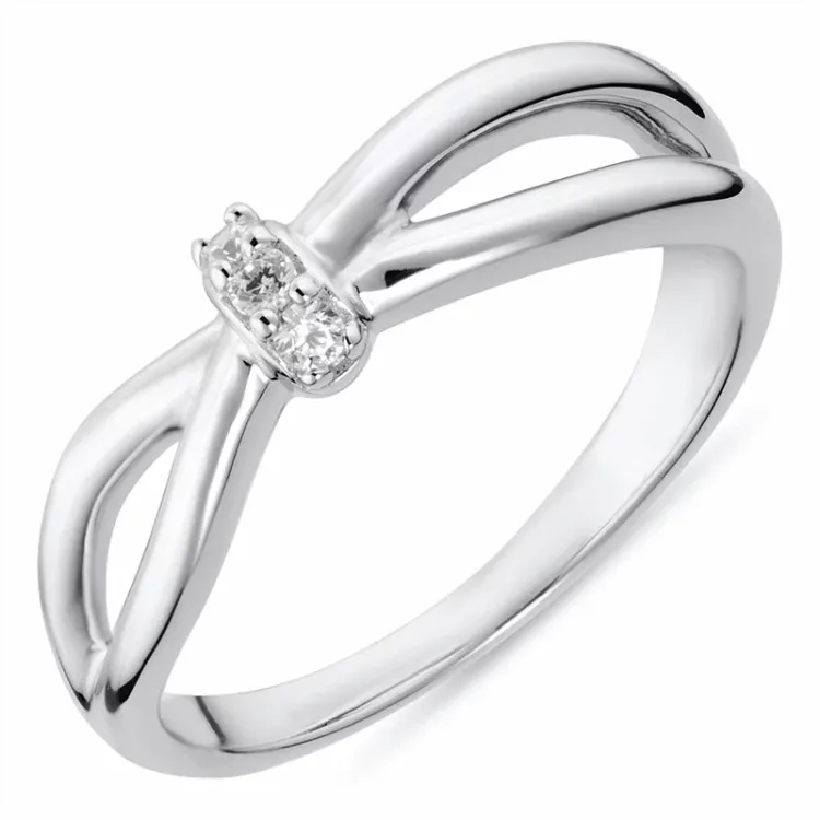 Silberring aus rhodiniertem Silber