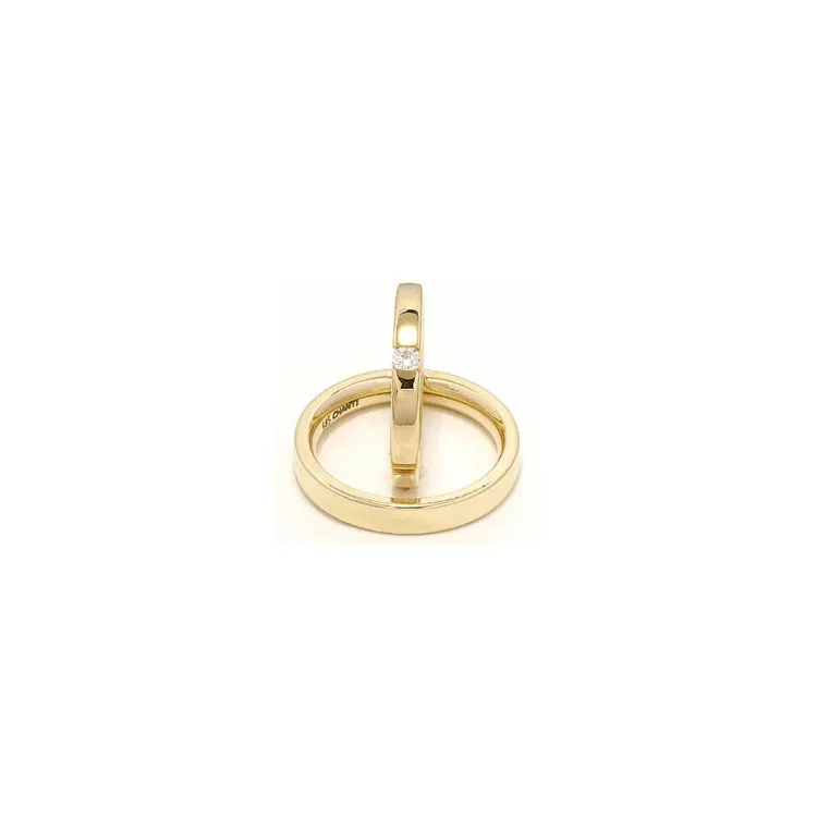 Trauringe aus 14 Karat Gold 0,10 ct - set