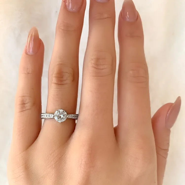 Zirkon Silber fingerringe aus rhodiniertem Silber