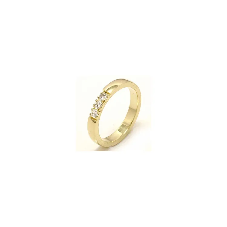 Memoirering in 14 Karat Gold 3 x 0,07 ct