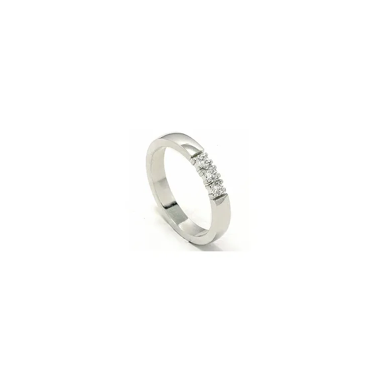 Memoirering in 14 Karat Weißgold 3 x 0,07 ct