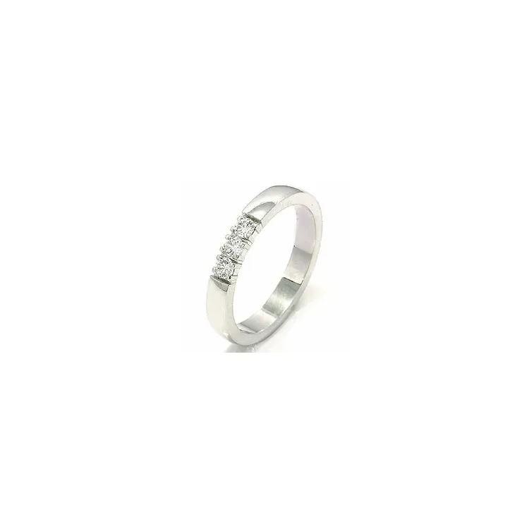 Memoirering in 14 Karat Weißgold 3 x 0,07 ct