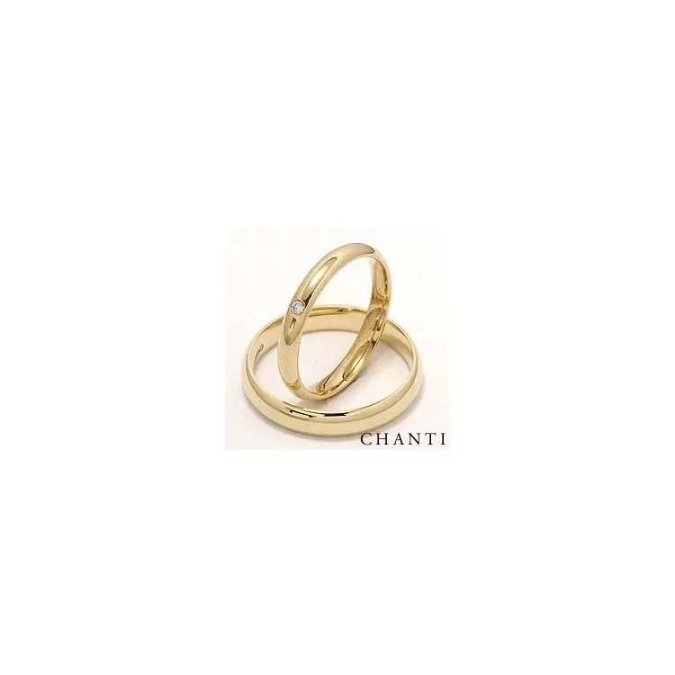 Diamant trauringe aus 14 Karat Gold 0,025 ct - set