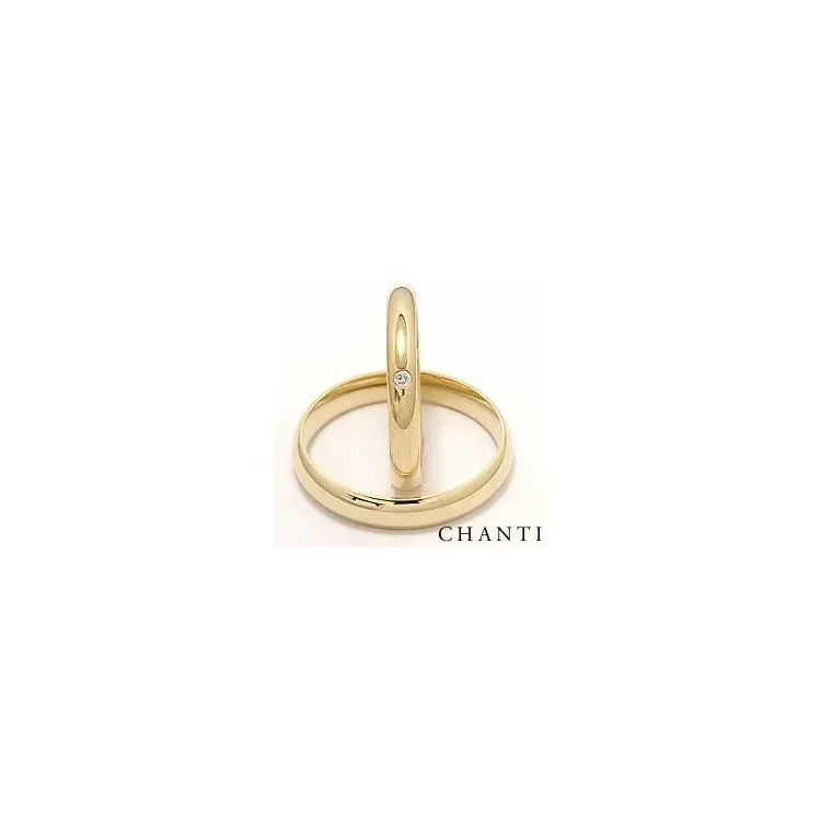 Diamant trauringe aus 14 Karat Gold 0,025 ct - set