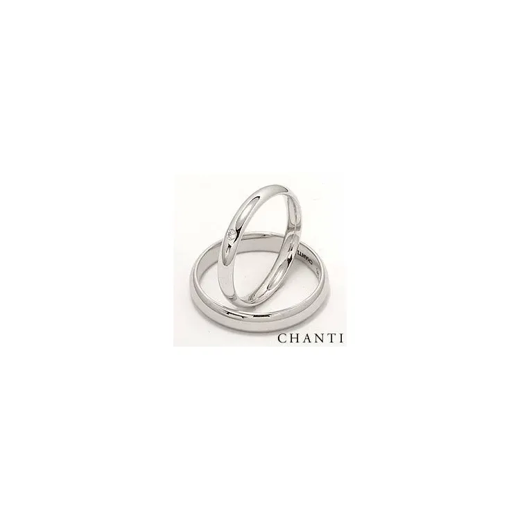 runden trauringe aus 14 Karat Weißgold 0,025 ct - set