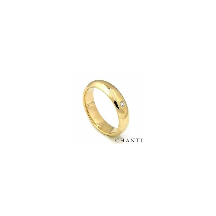 Trauring aus 14 Karat Gold 0,05 ct