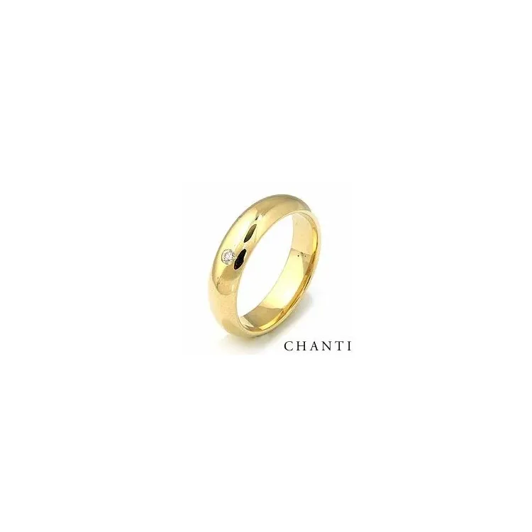 Trauring aus 14 Karat Gold 0,05 ct