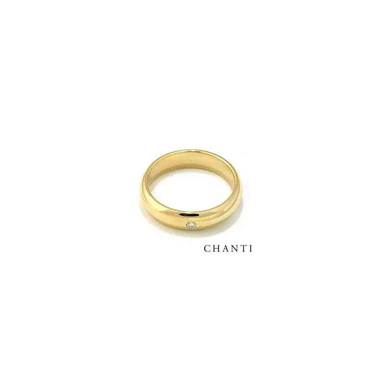 Trauring aus 14 Karat Gold 0,05 ct