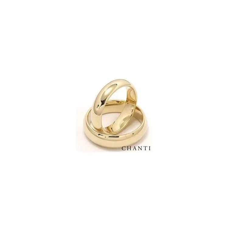 Breite runden trauringe aus 14 Karat Gold - set