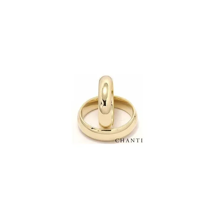 Breite runden trauringe aus 14 Karat Gold - set