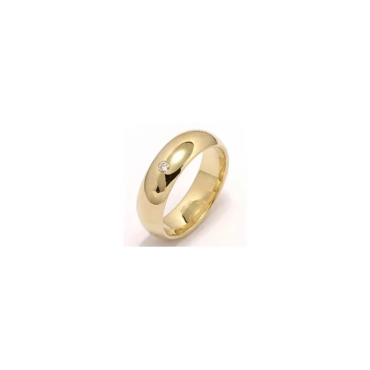 Trauring aus 14 Karat Gold 0,05 ct