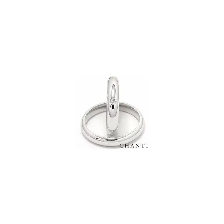 Trauringe aus 14 Karat Weißgold 0,05 ct - set