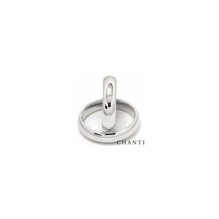 Trauringe aus 14 Karat Weißgold 0,05 ct - set