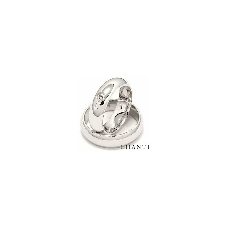 Diamant trauringe aus 14 Karat Weißgold 0,10 ct - set