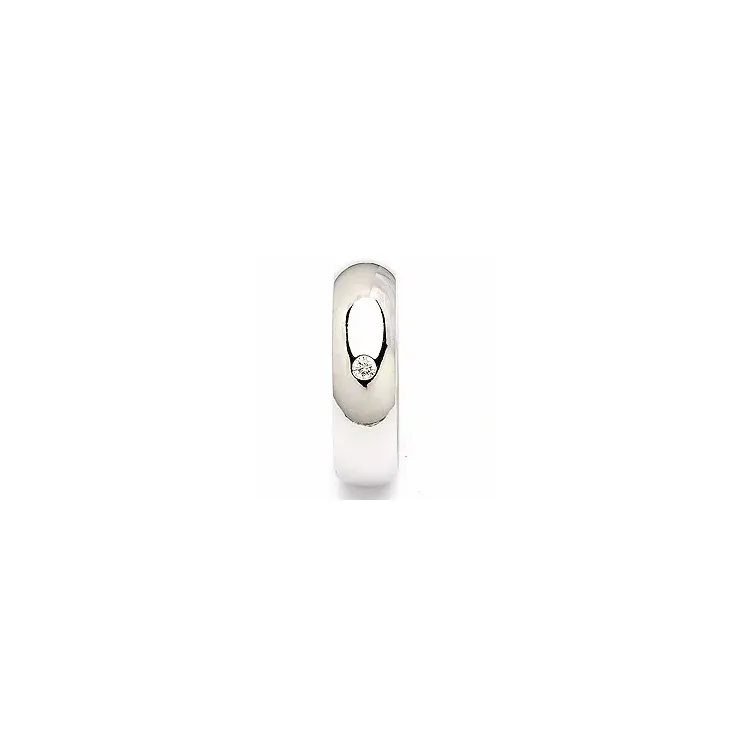 Brillant Trauring aus 14 Karat Weißgold 0,05 ct