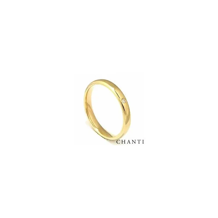 Trauring aus 14 Karat Gold 0,025 ct
