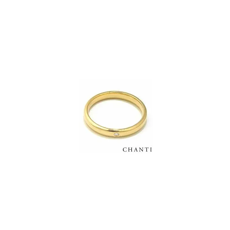 Trauring aus 14 Karat Gold 0,025 ct