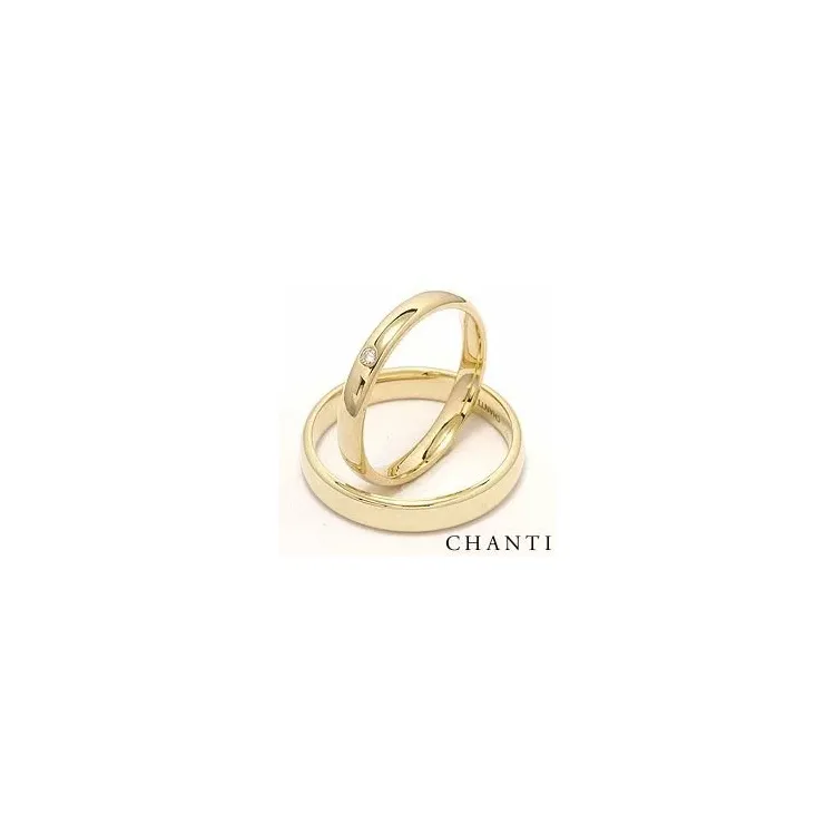 Trauringe aus 14 Karat Gold 0,025 ct - set