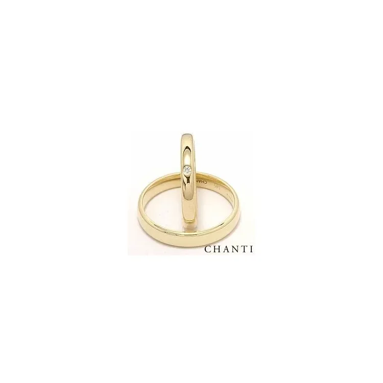 Trauringe aus 14 Karat Gold 0,025 ct - set