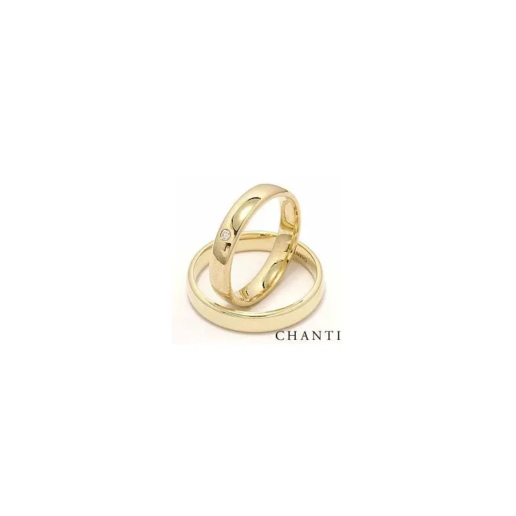 Trauringe aus 14 Karat Gold 0,025 ct - set