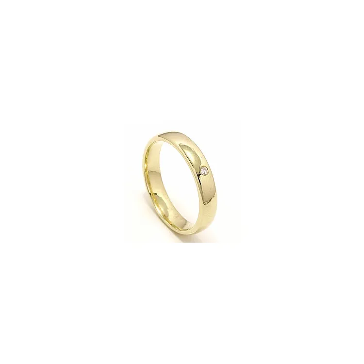 Trauring aus 14 Karat Gold 0,025 ct