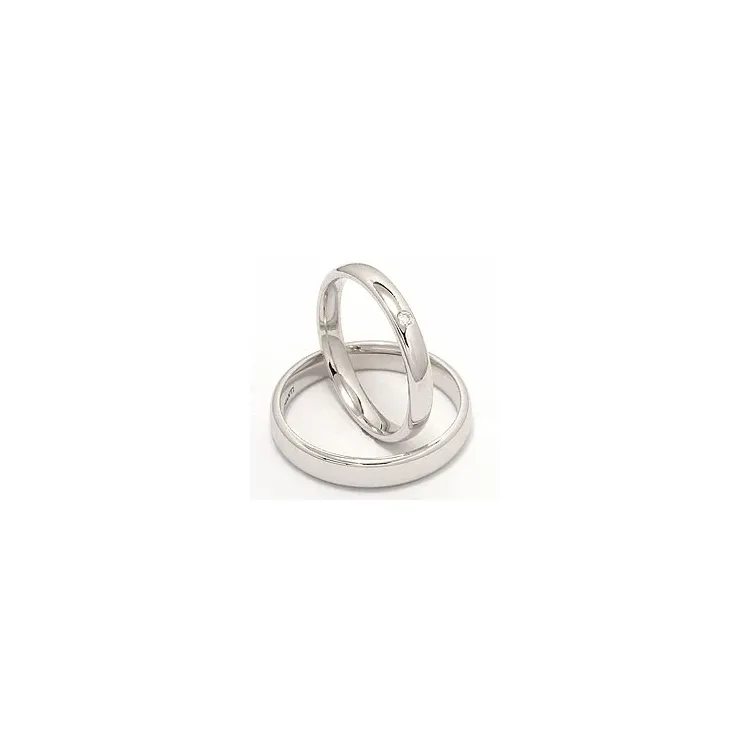 trauringe aus 14 Karat Weißgold 0,025 ct - set
