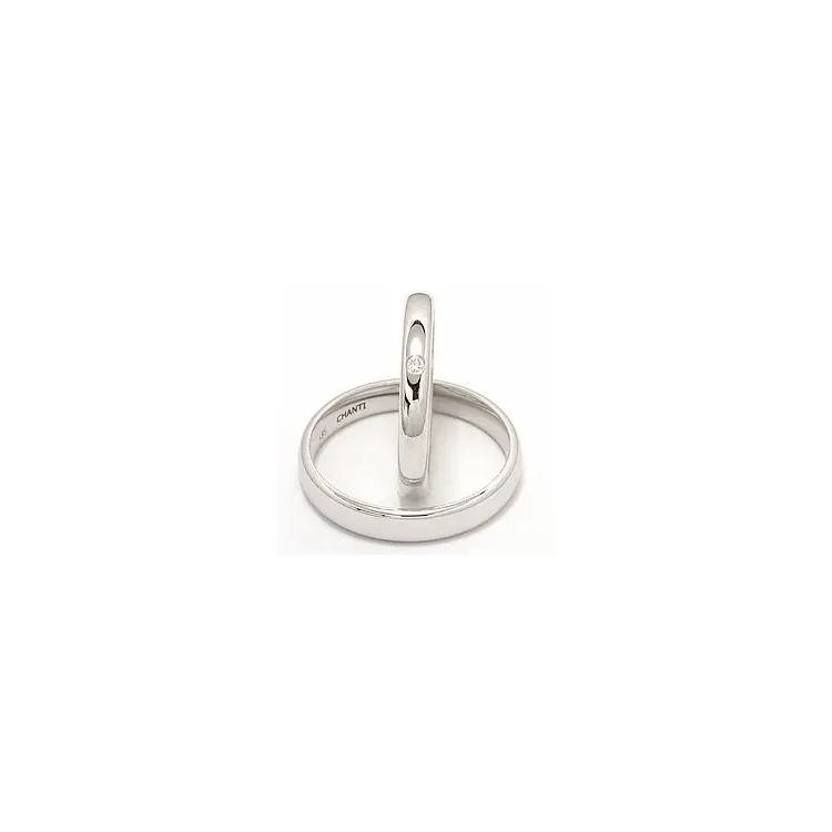 trauringe aus 14 Karat Weißgold 0,025 ct - set