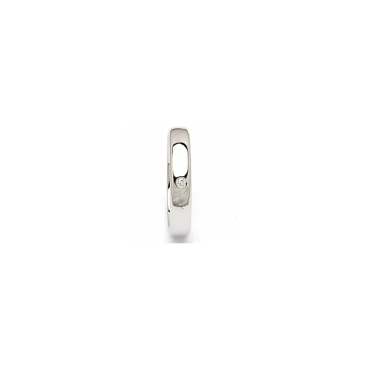 Trauring aus 14 Karat Weißgold 0,025 ct